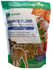Dr. Marty Nature's Blend freeze-dried raw meal presented as convenient, shelf-stable nutrition.