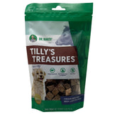 Dr. Marty Tilly's Treasures Beef Liver Dog Treats 4 oz package highlights high-protein nutrition