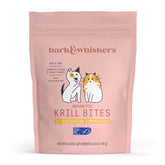 Dr. Mercola Bark & Whiskers Antarctic Krill Bites packaging signals vet-formulated wellness.
