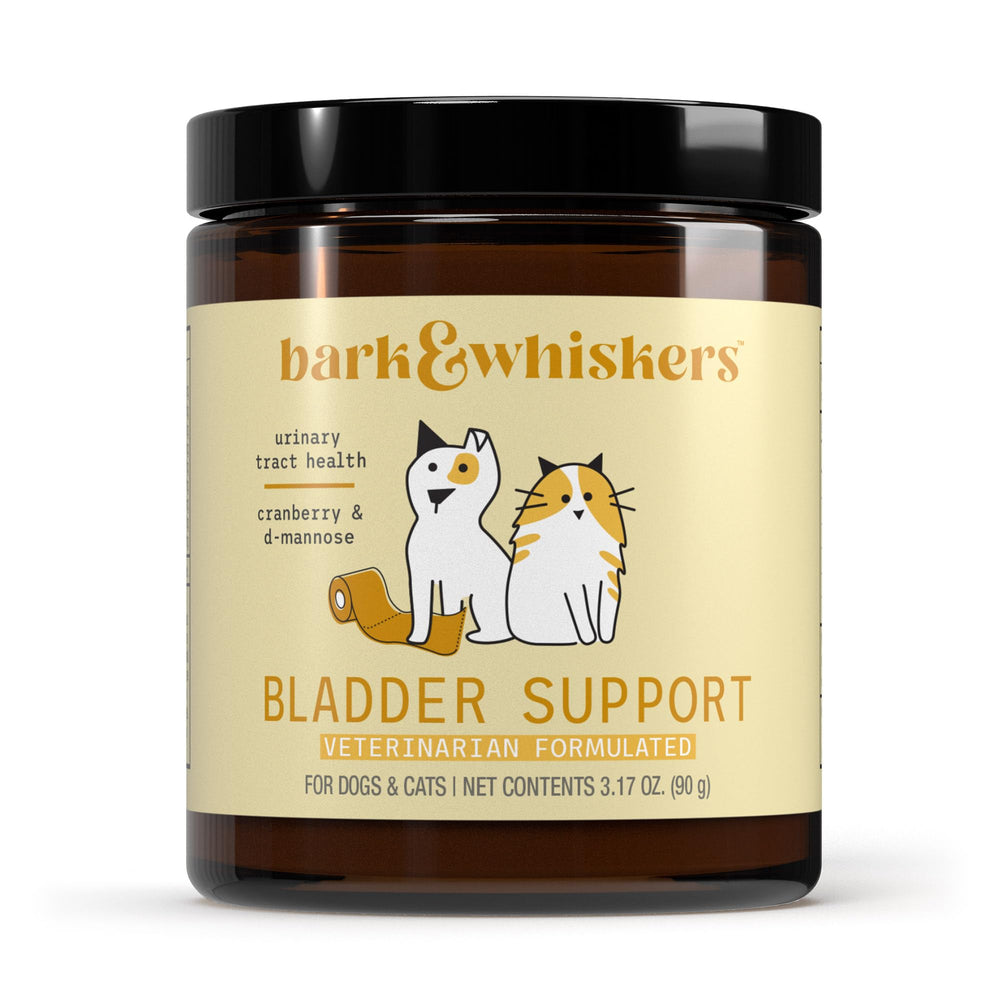 Dr. Mercola Bark & Whiskers packaging highlights vet-formulated urinary health blend
