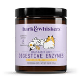 Dr. Mercola Bark & Whiskers digestive enzymes bottle ready to sprinkle on meals.