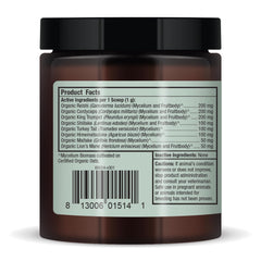 Dr. Mercola Bark & Whiskers powder being poured into pet food for easy mix-in