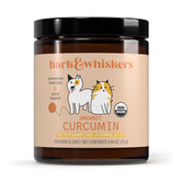 Dr Mercola Bark and Whiskers Organic Curcumin bottle supports mobility with a simple daily dose.