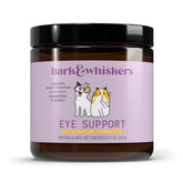 Dr. Mercola Eye Support packaging highlights vet-formulated eye care for cats and dogs' daily eye wellness.