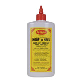 Dr. Naylor Hoof 'N Heal bottle closeup for deep hoof care and rot management