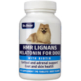 Dr. Oscar bottle pour showing the 3in1 formula for cortisol balance in dogs.