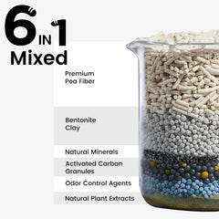 Dr. PawPaw tofu cat litter clumping action forms solid scooping-ready clumps.