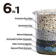 Dr. PawPaw tofu litter clumping action forms solid clumps for easy scooping.