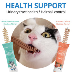 DR.PETRA CATZZLE indoor-cat reaction treats show calming chewing moments
