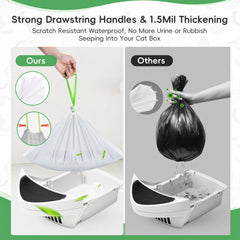 Dranbol drawstring closure closeup demonstrates secure tie and odor containment