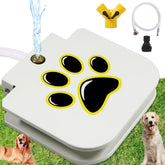 DRAROAD outdoor dog water fountain step-on front view shows weather-ready durability and readiness for outdoor use
