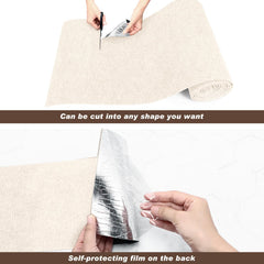 Draupnir Cat Scratching Mat being trimmed to size for a tailored fit