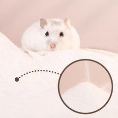 DR.DUDU bath sand poured into a hamster bath area