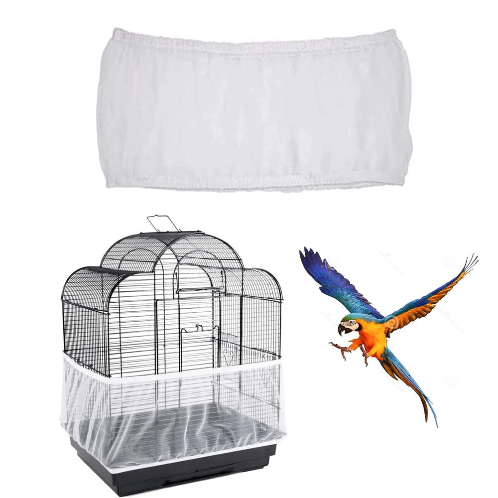 DreamAug bird cage cover with adjustable fit around the cage perimeter reduces mess on floors.
