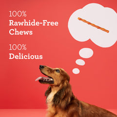 DreamBone Twist Sticks texture shot emphasizing chew-friendly design for dogs.