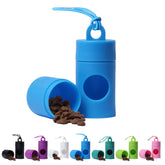 DREAM&GLAMOUR 2-in-1 blue dog poop bag holder front view for easy access.