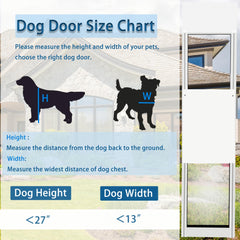 Dreampedal XLarge dog door semi transparent flap offers clear view and easy access