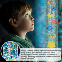 Dreamtrue bubble lamp glows with water bubbles to aid focus and relaxation