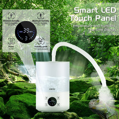 Dreyoo humidifier LED display shows humidity and temperature for precise control