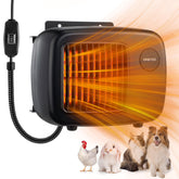 Dreyoo dog house heater wall-mount setup for compact warmth in tight spaces.
