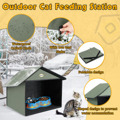Dreyoo double heated cat bowls keep meals warm in cold weather