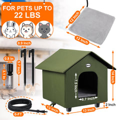 Dreyoo elevated base keeps paws dry from damp ground.