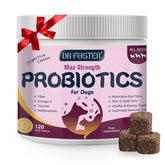 DRFOSTER probiotics for dogs bottle focuses on easy daily gut support