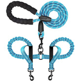 Drgxle double dog leash buckle adjustment enables easy two-dog control in crowds.