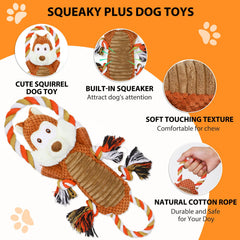 Drmstow interactive tug toy with rope for engaging owner-dog play