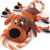 Drmstow juguete-perro suave con cuerda para juego activo y limpieza dental.