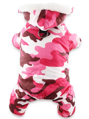 DroolingDog 4 Legs coat front view shows cozy fleece for small dogs