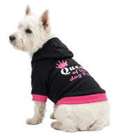 DroolingDog girl-dog-hoodie front view keeps small dogs warm on outings