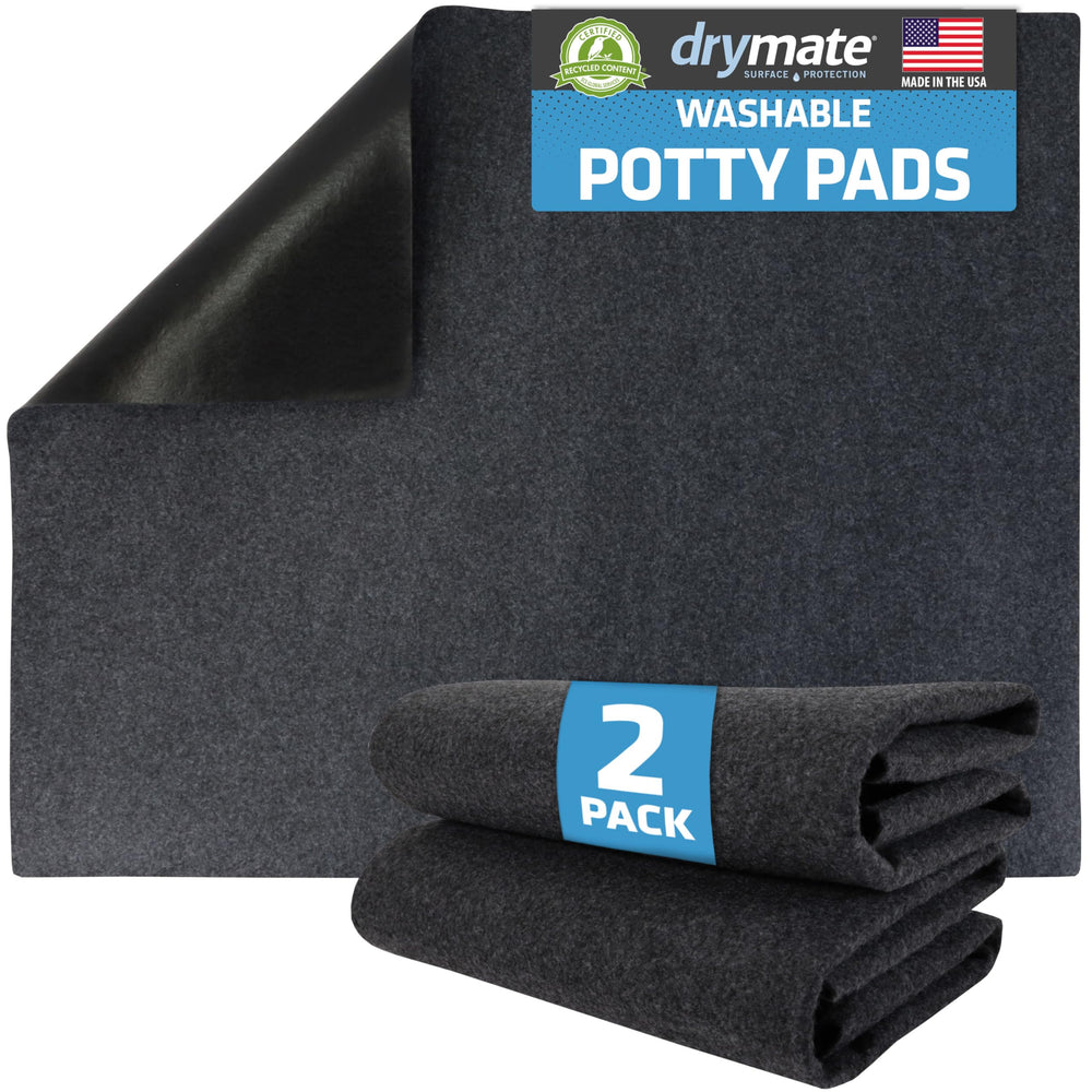 Drymate 2-pack washable pee pads 29x36 top view for dog training and containment.