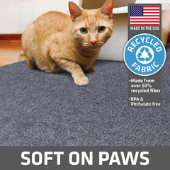 Drymate corner cat litter trapping mat urine-proof back view demonstrates waterproof backing.