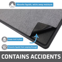 Drymate Dog Crate Mat demonstrates slip-resistant surface for stable pet footing.