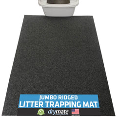 Drymate Jumbo XXL Cat Litter Mat front view keeps floors cleaner by trapping litter.