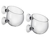 DS. DISTINCTIVE STYLE Aquatic Plant Cups, crystal glass plant holders with suction for easy aquarium decor
