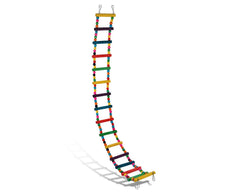 DS. DISTINCTIVE STYLE bird-ladder-toy-coloured-bridge-39in promotes active play in the cage.