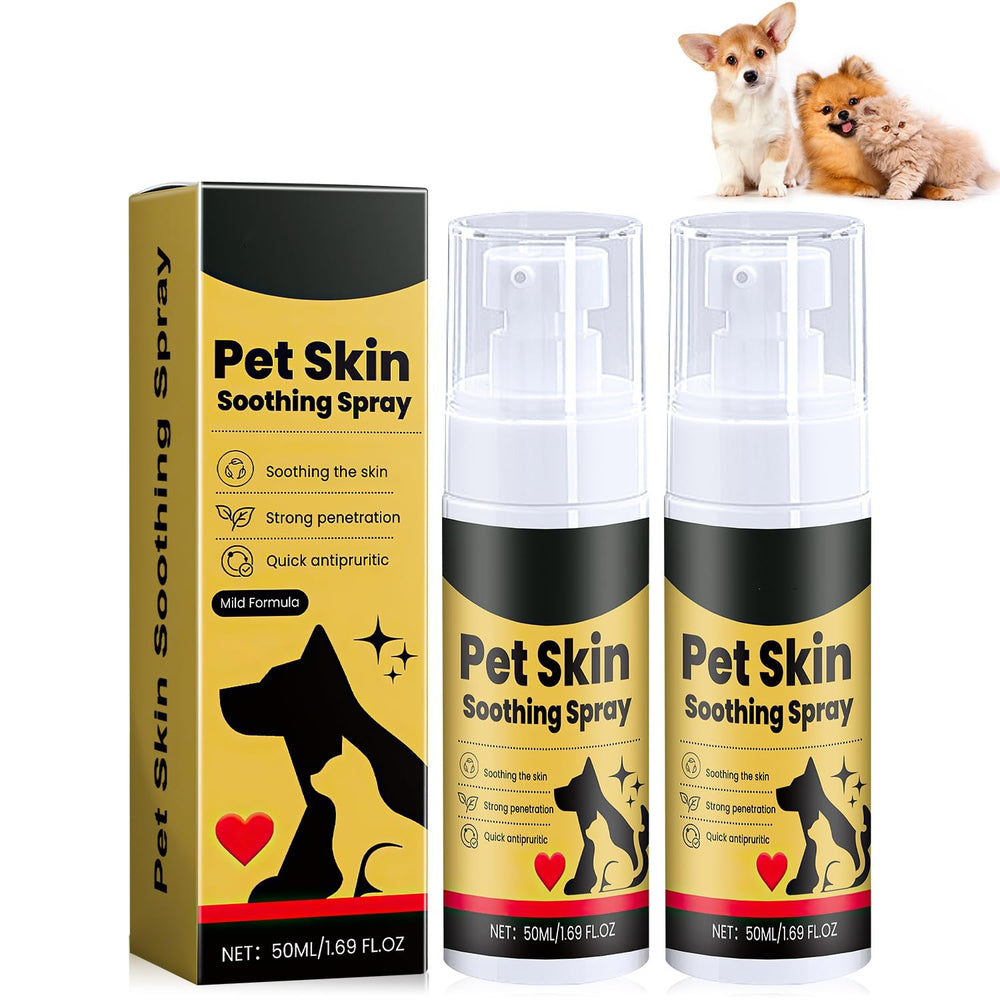 dssuoa-pet-skin-soothing-spray-bottle-front showcases a calming, natural skin care option.