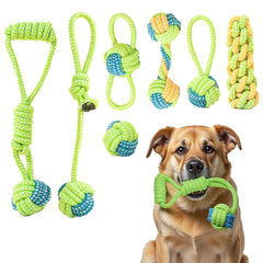 DSUMD 7-pack dog rope toys set — versatile chew bundle for small and medium dogs.