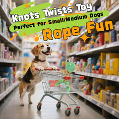 DSUMD Knots Twists toy squeaks to promote interactive play and curious chewing
