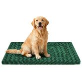 DTKIUSDKR dog crate bed pad closeup-plush-side for cozy winter comfort.