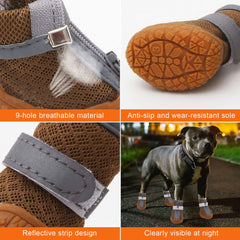 DTYXPET anti-slip-dog-shoes provide steady traction on hardwood floors for indoor confidence.