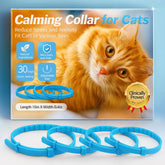 Duasdne Calming Collar blue pack front view for anxious cats, travel-ready calming option.