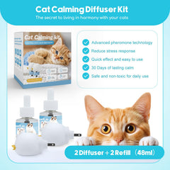 Duasdne cat calming diffuser pack side view illustrating easy placement in living areas