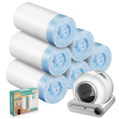 DuckSky 80-count waste bags pack, easy-fit liners for self-cleaning litter boxes.