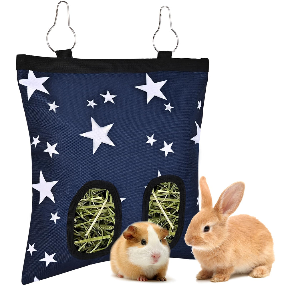 ducyak upgraded hay feeder bag hanging keeps hay organized for rabbits and guinea pigs