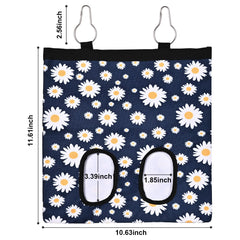 Ducyak Upgraded Rabbits Hay Feeder blue daisy side hanging view saves space