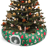 Due Felice cat tunnel green nap zone for relaxed hideaway and cozy naps.