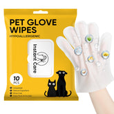 Due Felice pet glove wipes pack front, compact and travel-ready for quick cleanups.